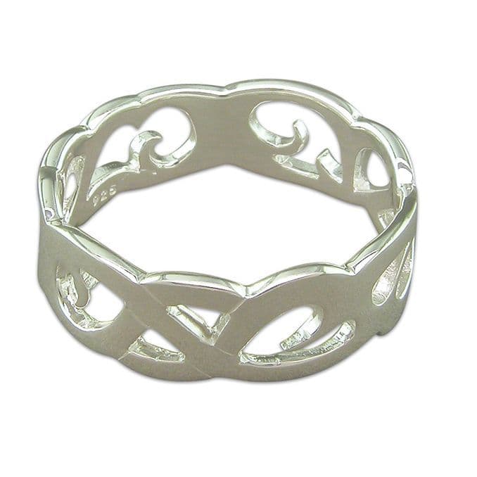 Men's Gents Sterling Silver Men's 9 mm Wide Celtic Ring