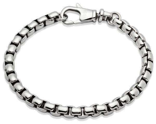 Men's oval belcher chain link solid 27g stainless steel heavyweight 9 inch bracelet