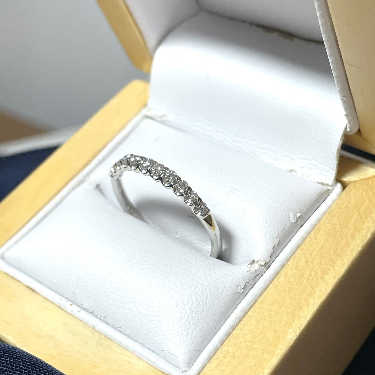 Platinum diamond claw set eternity ring 34 points