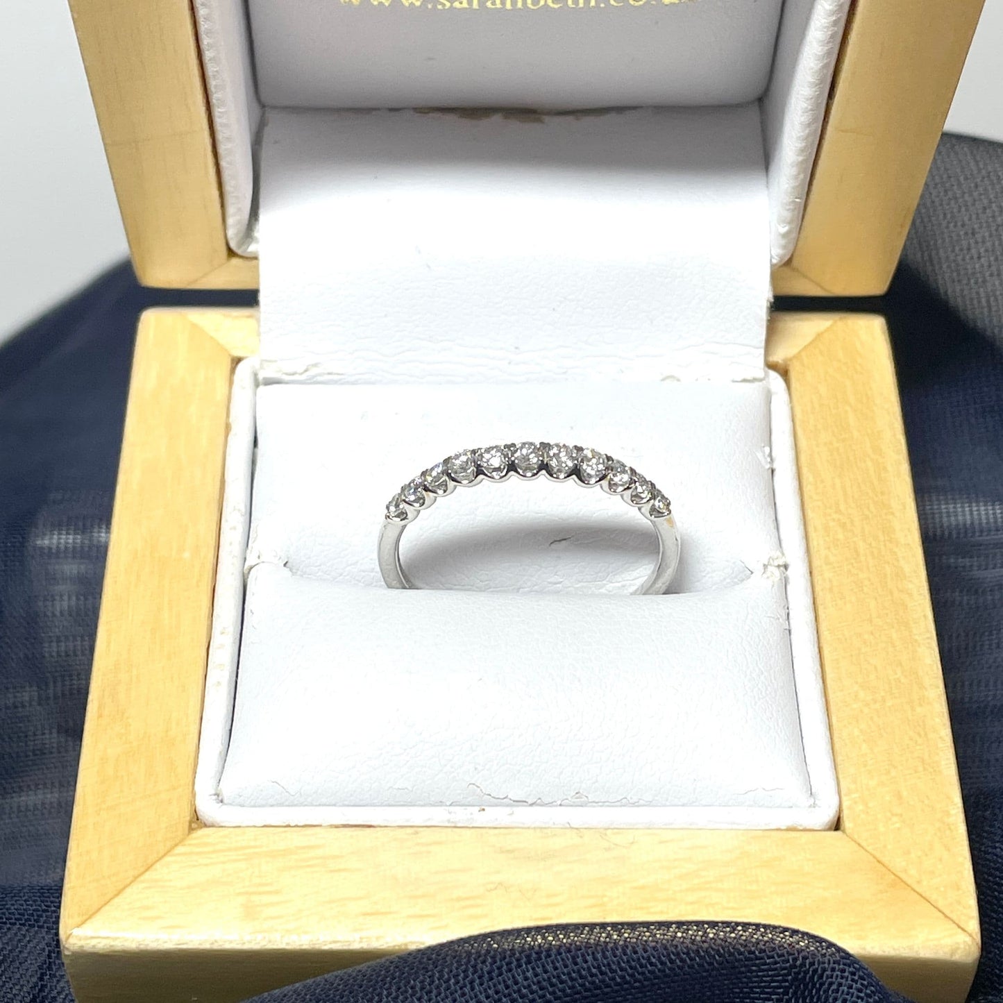 Platinum diamond claw set eternity ring 34 points