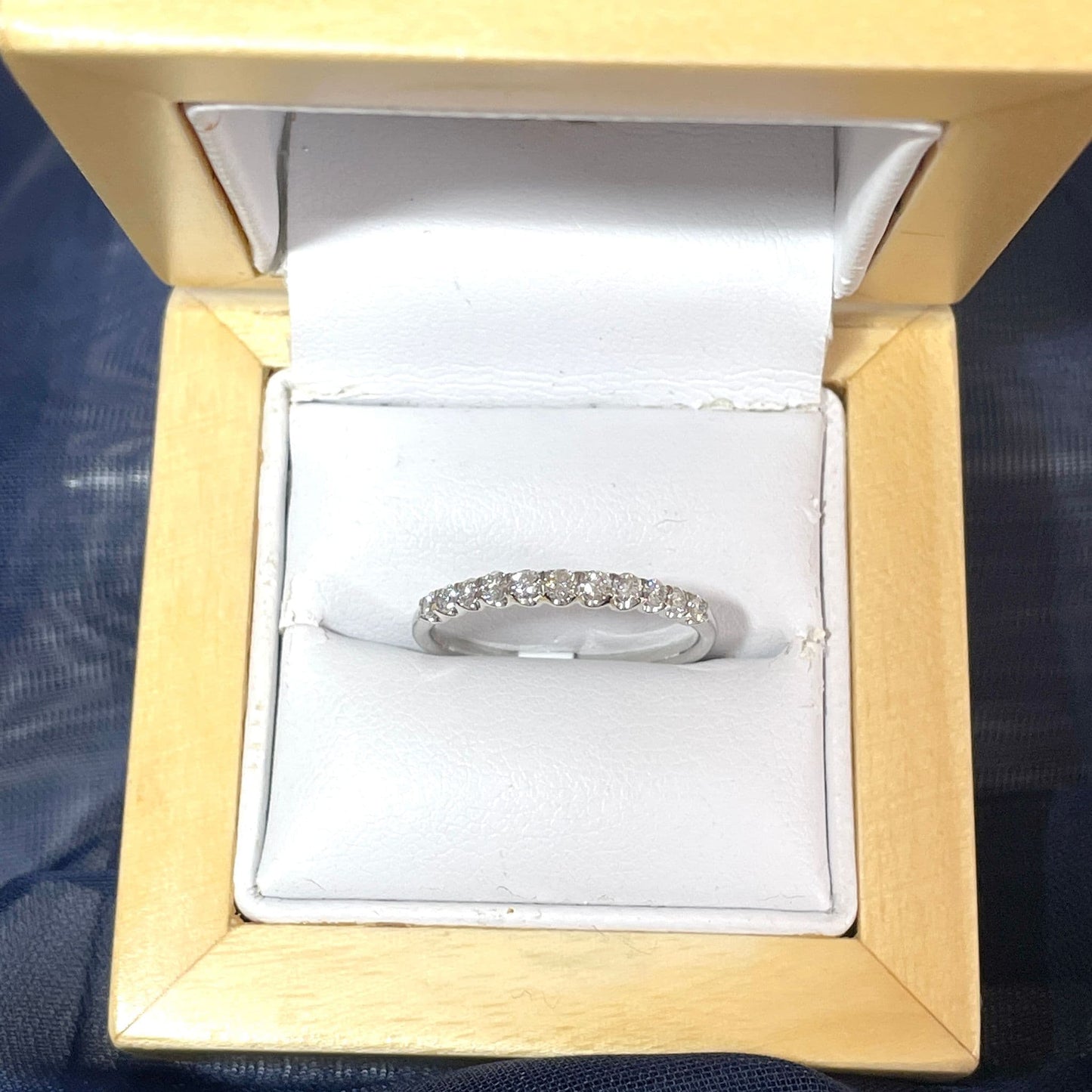 Platinum diamond claw set eternity ring 34 points