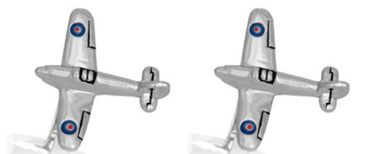 RAF hurricane aircraft plane cufflinks silver plated