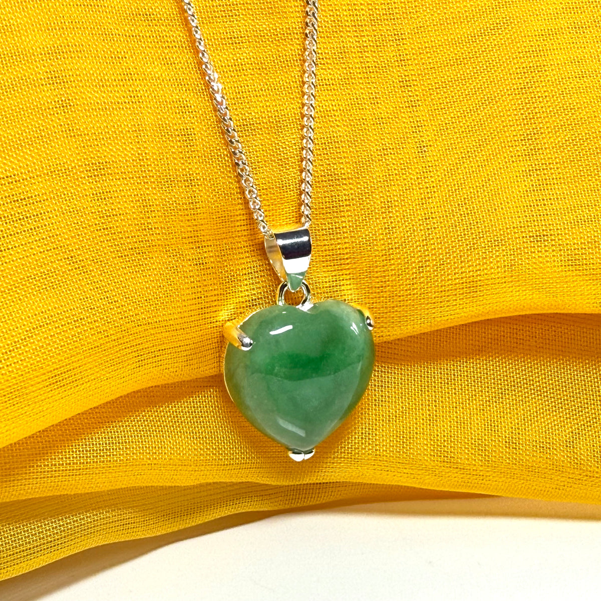 real green jade necklace