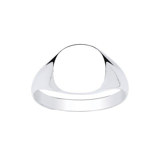 Silver Gents Rounded Square Signet Ring