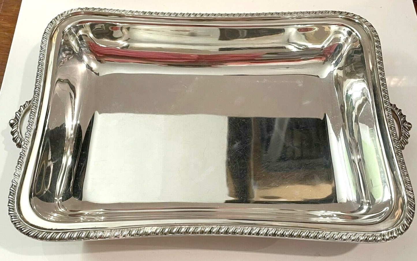 Silver plated serving tray with handles - Pre Loved