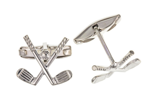Sterling silver golf club cufflinks