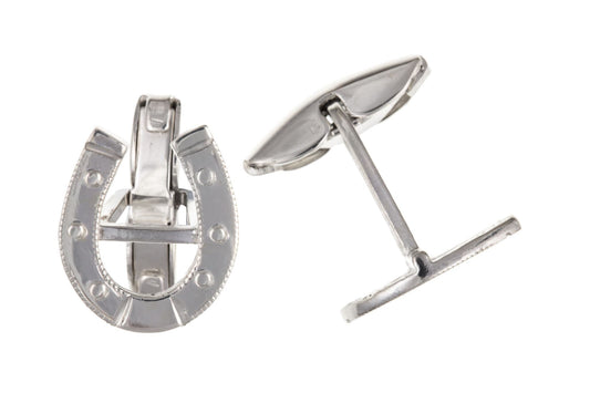 Sterling silver horseshoe shaped cufflinks