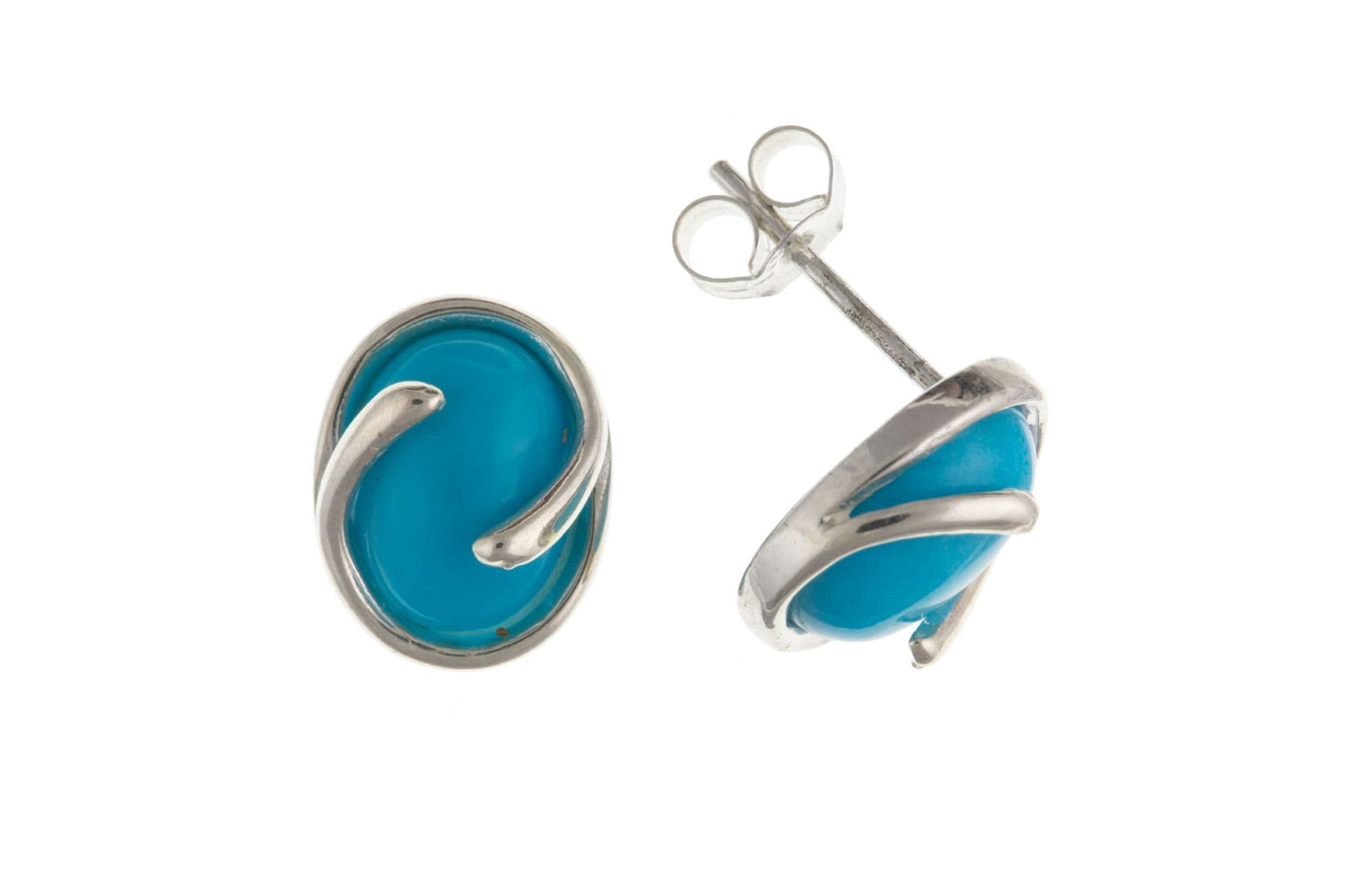 Sterling Silver Turquoise Stud Earrings