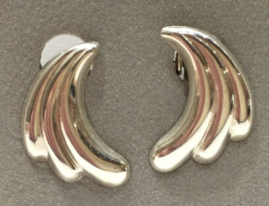 Swirl clip on earrings sterling silver