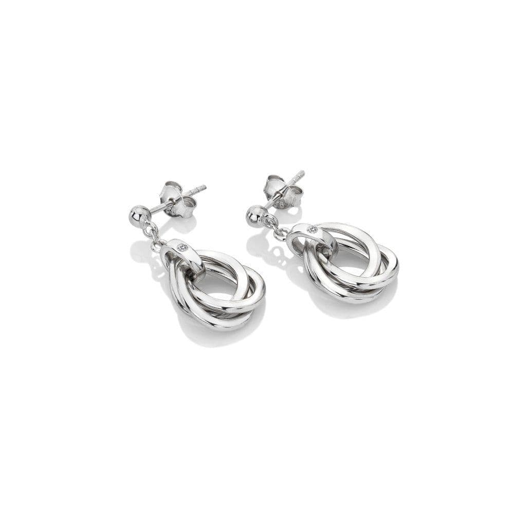 Teardrop Pear Shaped Sterling Silver Trio Drop Earrings DE644