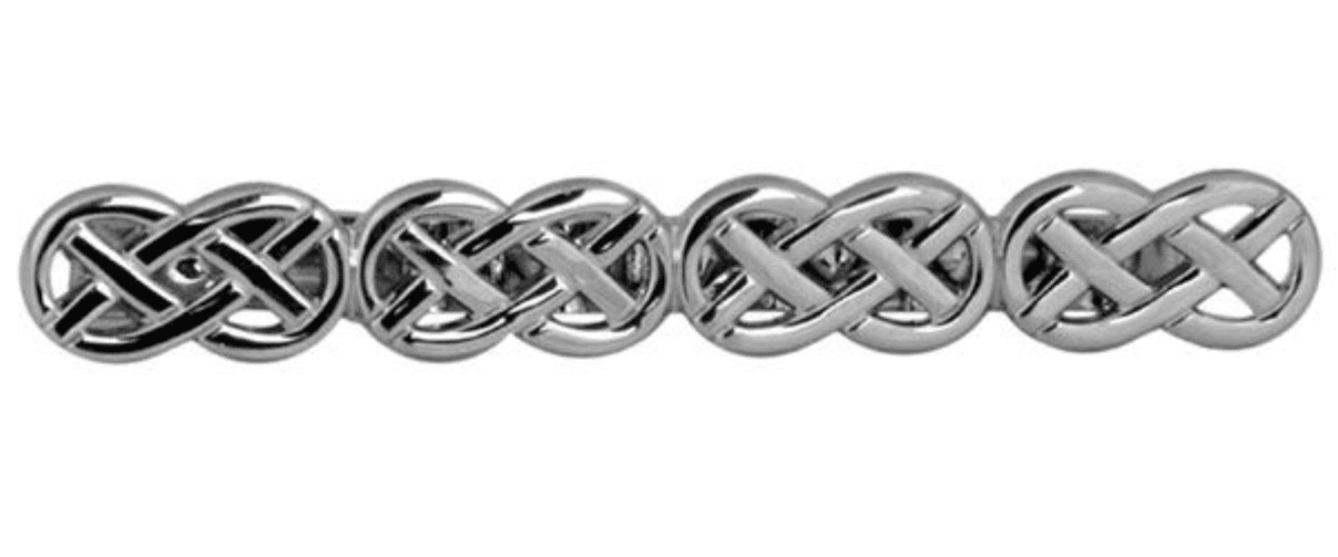 Tie Bar Silver Plated Open Celtic Design Tie Slide Clip