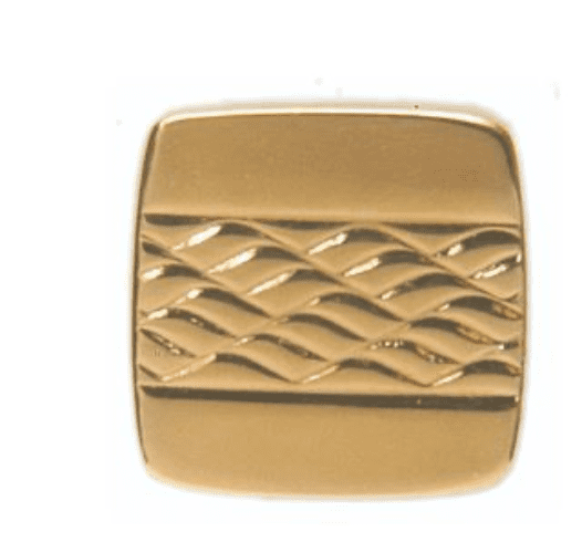 Tie Pin Gold Plated Part Patterned Cushion Shaped Tie Tac