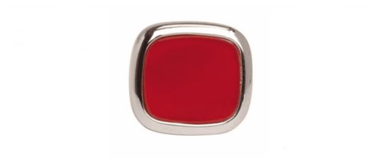 Tie Pin Silver Plated Cushion Shaped Red Cornelian Tie Tack