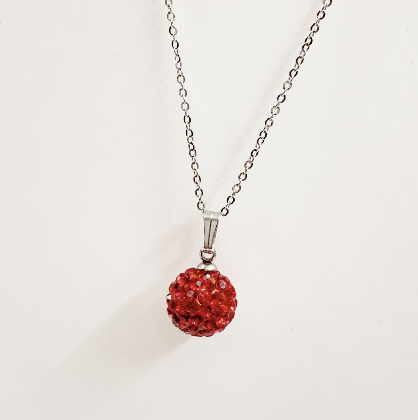 Tresor Paris 10 mm Red Bon Bon Round Necklace Pendant
