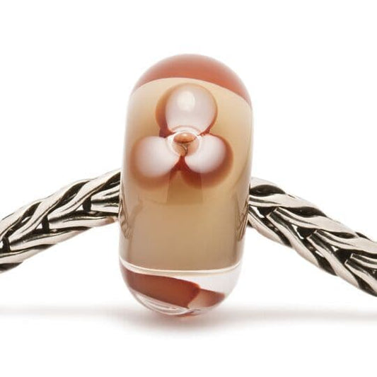 Trollbeads Cappuccino Flower Glass Bead TGLBE-10120