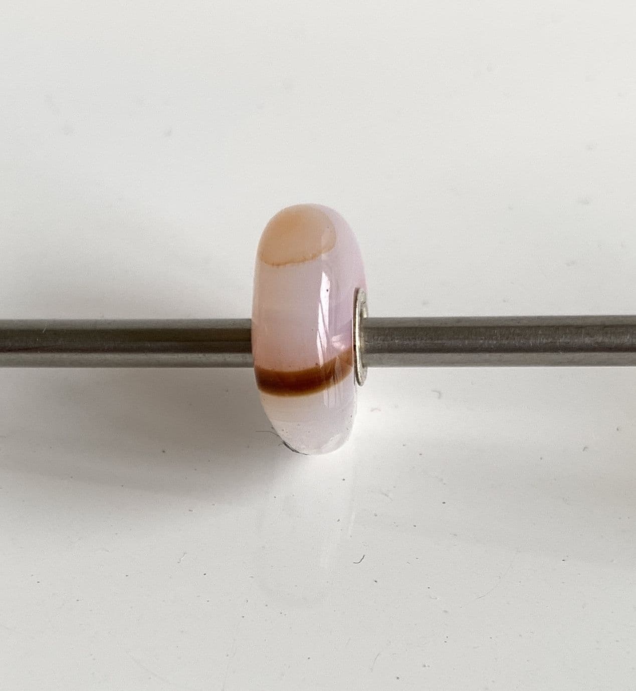 Trollbeads Pink Striped Agate Bead