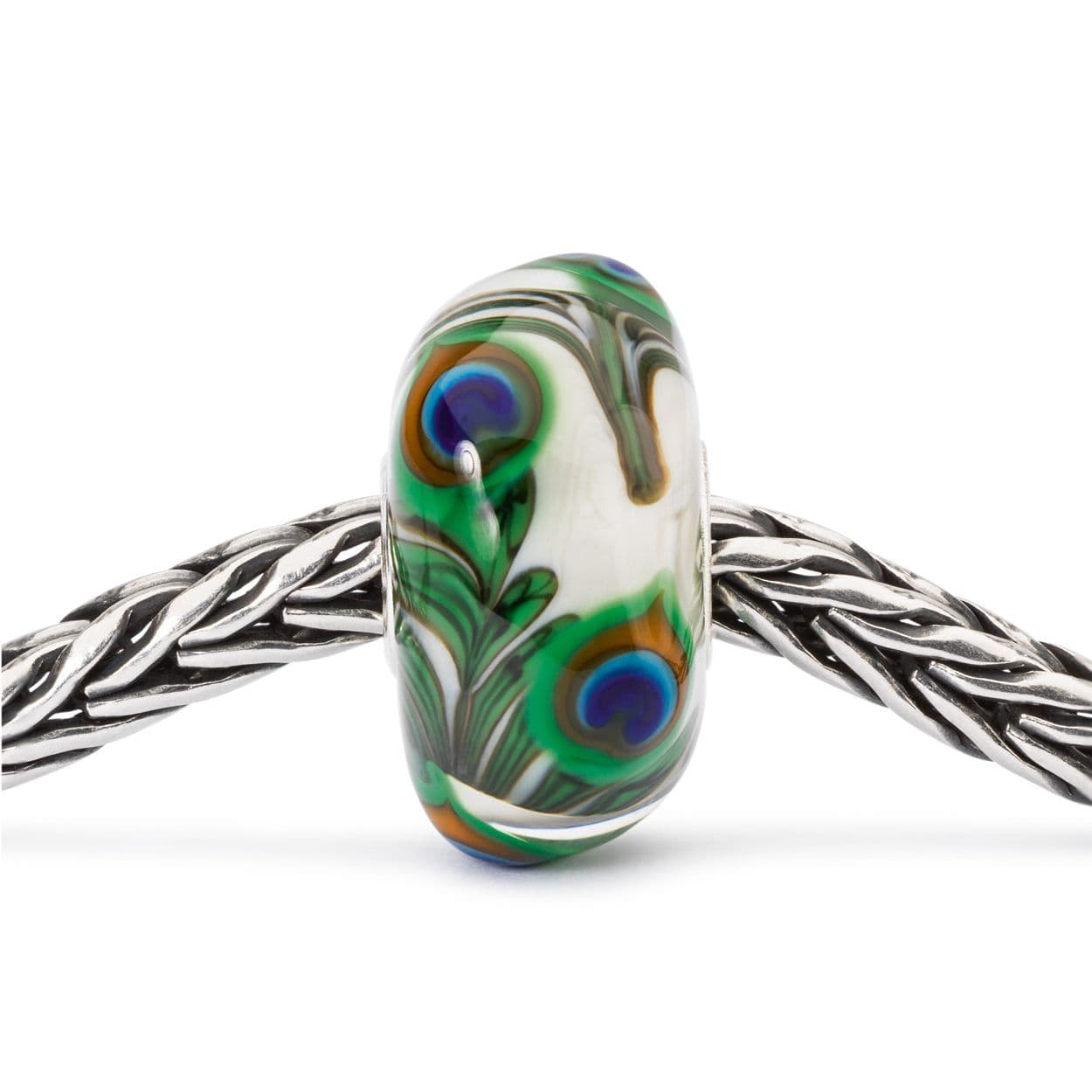 Trollbeads Prehnite Peacock Glass Bead Spring Collection 2018 TGLBE