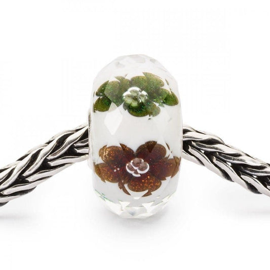 Trollbeads Snow Blossoms Glass Bead