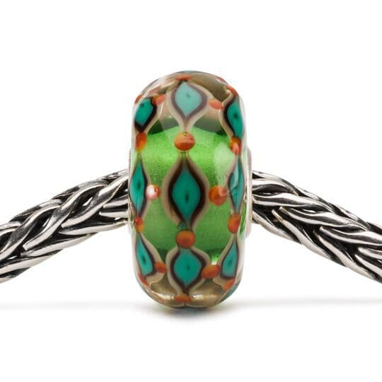 Trollbeads TGLBE-20134 Green Field Glass Bead