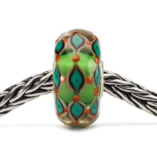 Trollbeads TGLBE-20134 Green Field Glass Bead