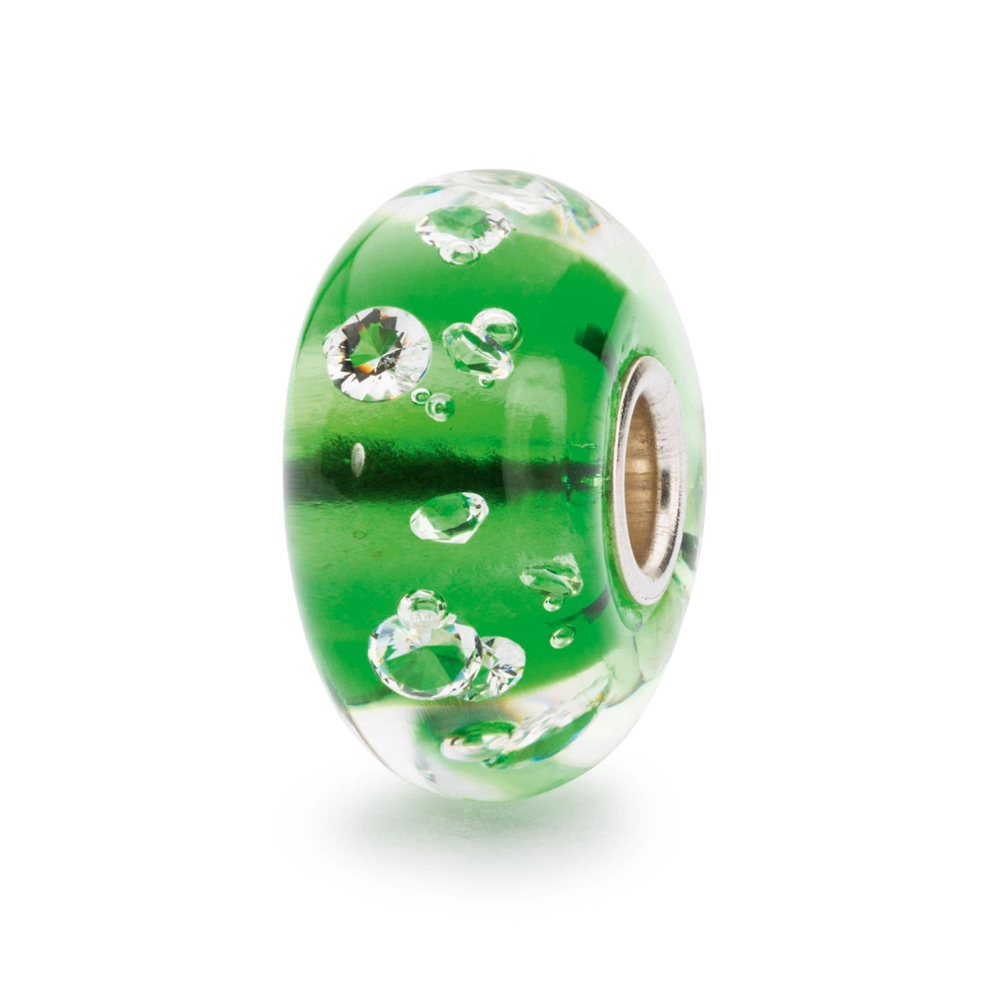 Trollbeads The Diamond Bead, Emerald Green Glass Bead TGLBE-00075