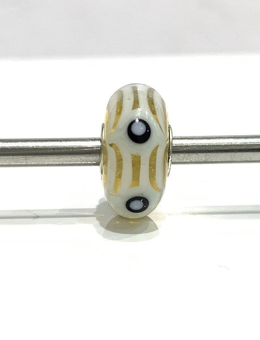 Trollbeads Unique White And Clear Glass Bead