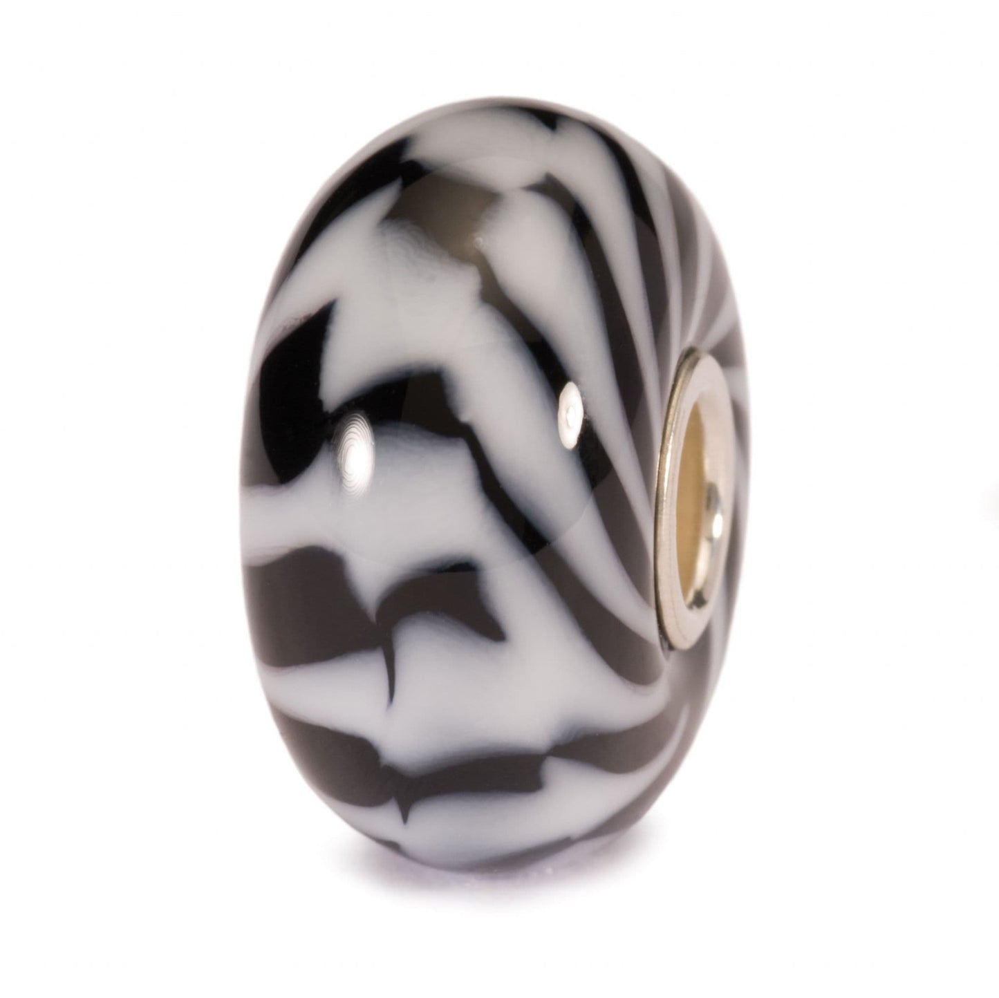 Trollbeads Zebra Black And White Bead TGLBE-10069