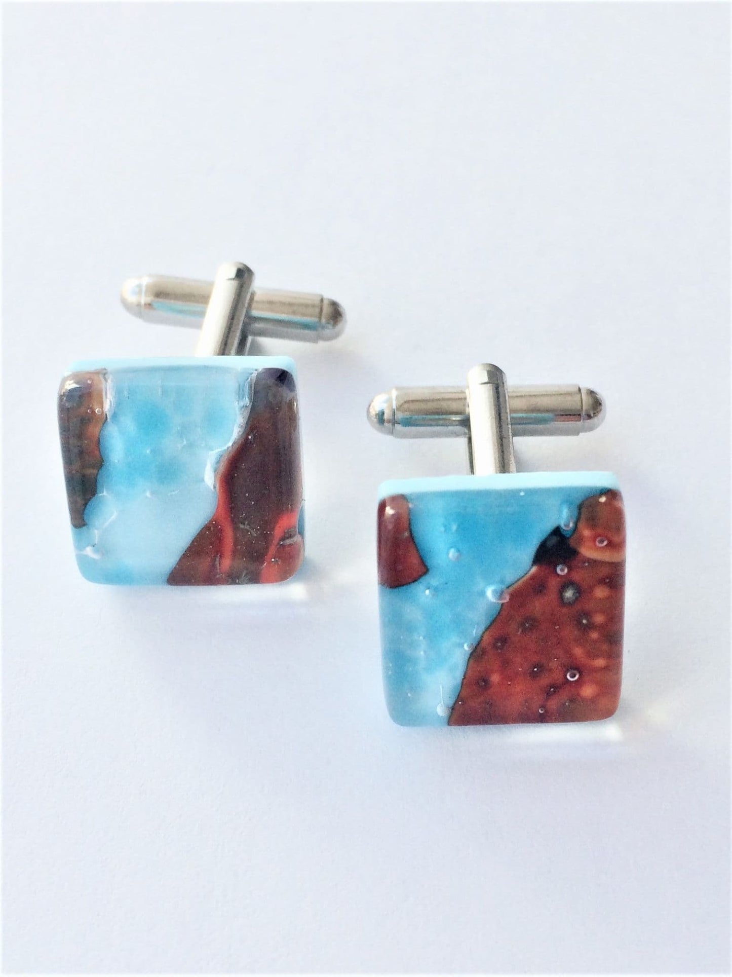 Turquoise Murano Glass Cufflinks