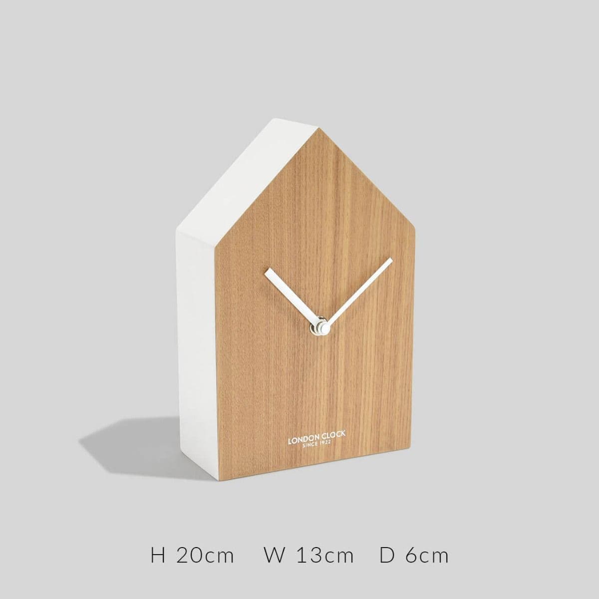 03144 Clock Triangular Shaped Light Brown Wooden London Clock Company