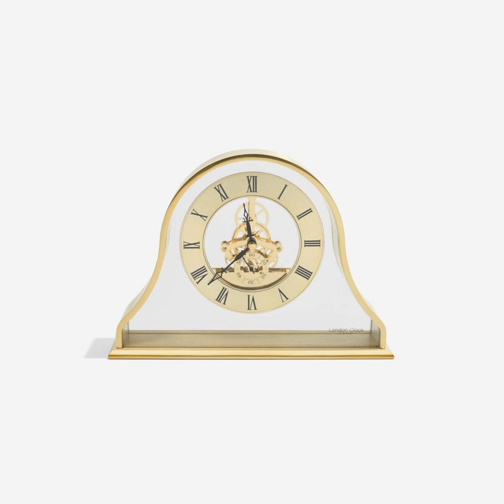 London Clock Company Gold Finish Napoleon Skeleton Mantle Clock 02087
