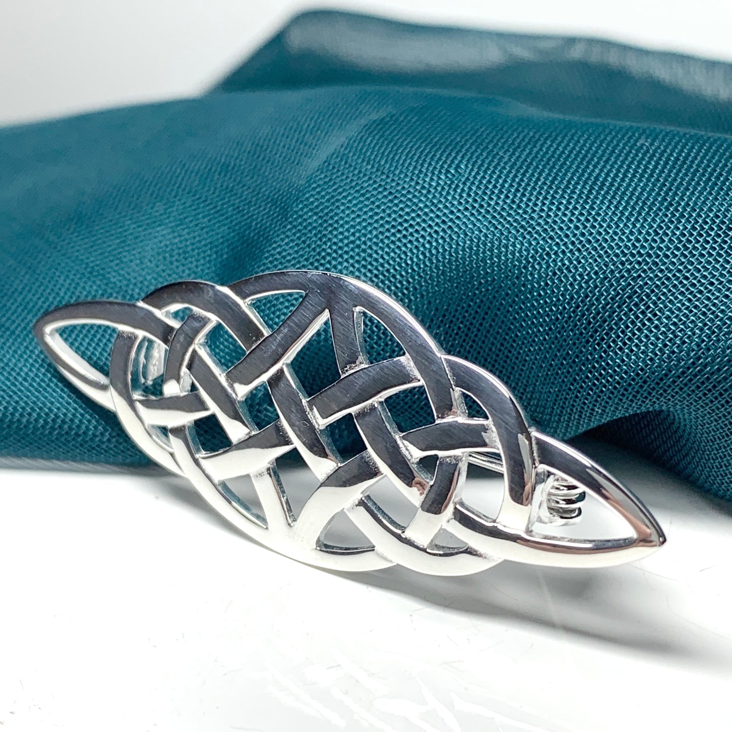 Celtic Solid Sterling Silver Brooch