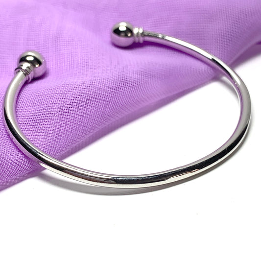 Sterling Silver Child's Solid Torque Bangle