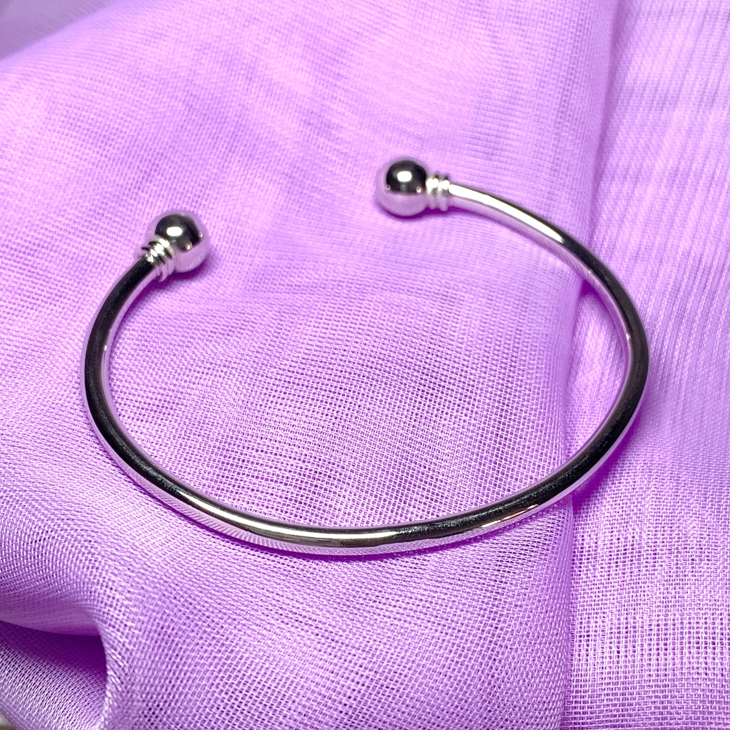 Sterling Silver Child's Solid Torque Bangle