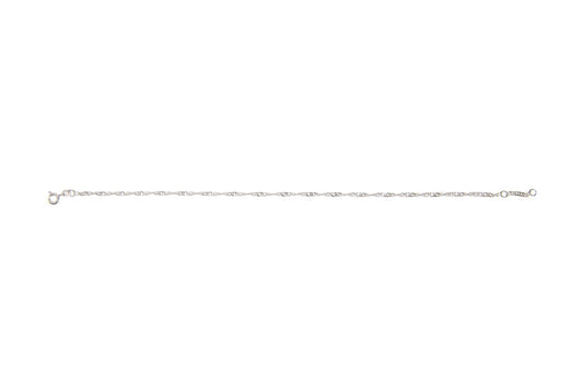 Anklet Sterling Silver Fancy Twisted Curb Solid Ladies Ankle Chain - 25 Days Delivery