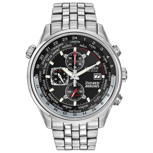Citizen Watch Stainless Steel Bracelet Eco-Drive Red Arrows Chronograph CA0080-54E