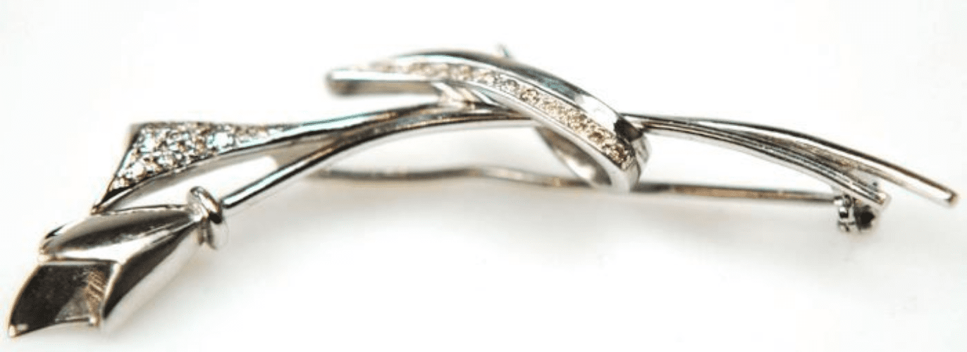 Diamond White Gold Brooch