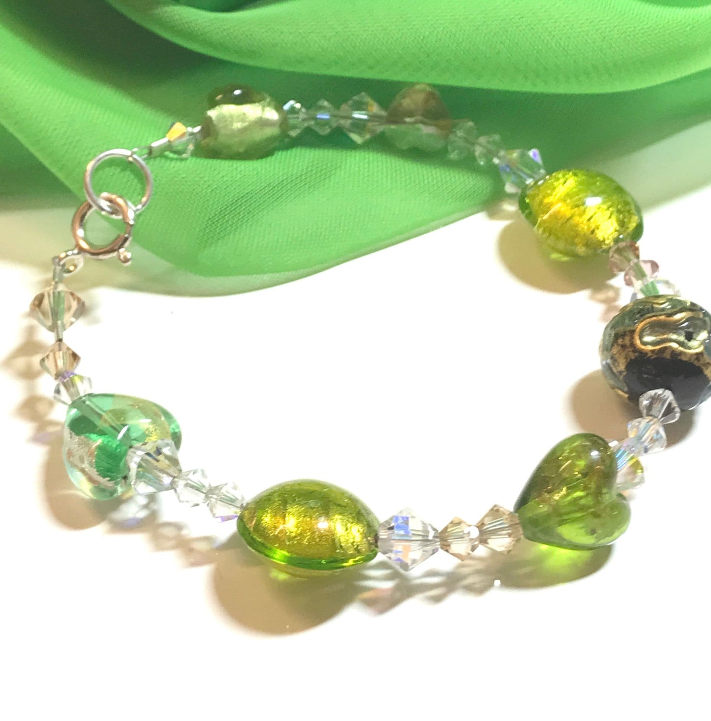 Fresh Green Murano Glass Bracelet