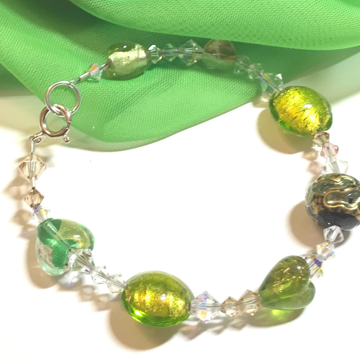 Fresh Green Murano Glass Bracelet