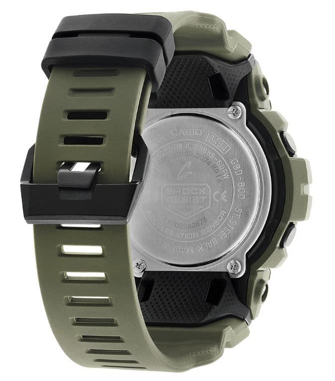 GBD-800UC-3ER Round Green Casio Watch G-SQUAD Utility Colour G Shock Men's Rubber Strap Digital