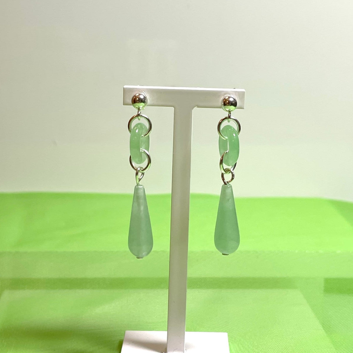 Jade drop earrings