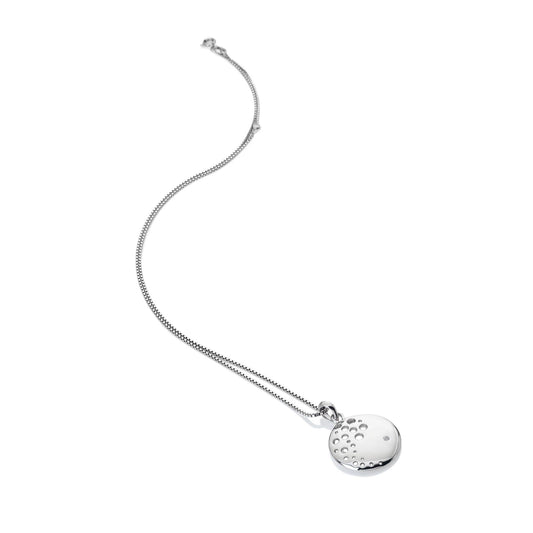 Hot Diamonds spritz circle sterling silver round necklace DP861