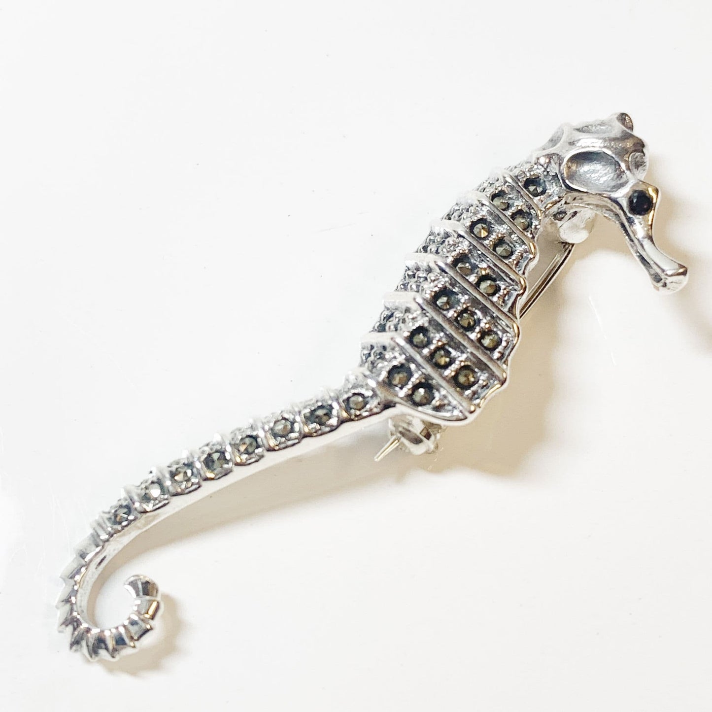 Brooch seahorse sterling silver