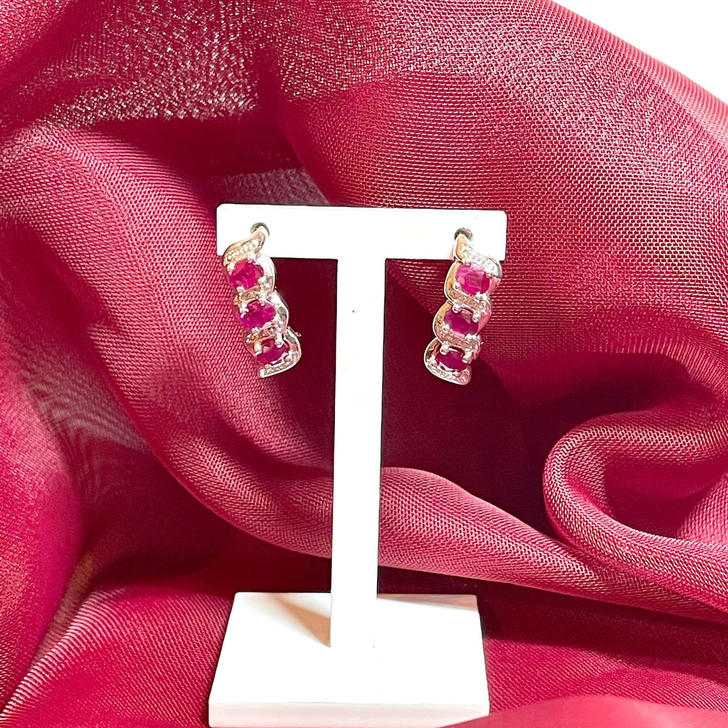 Ruby drop earrings