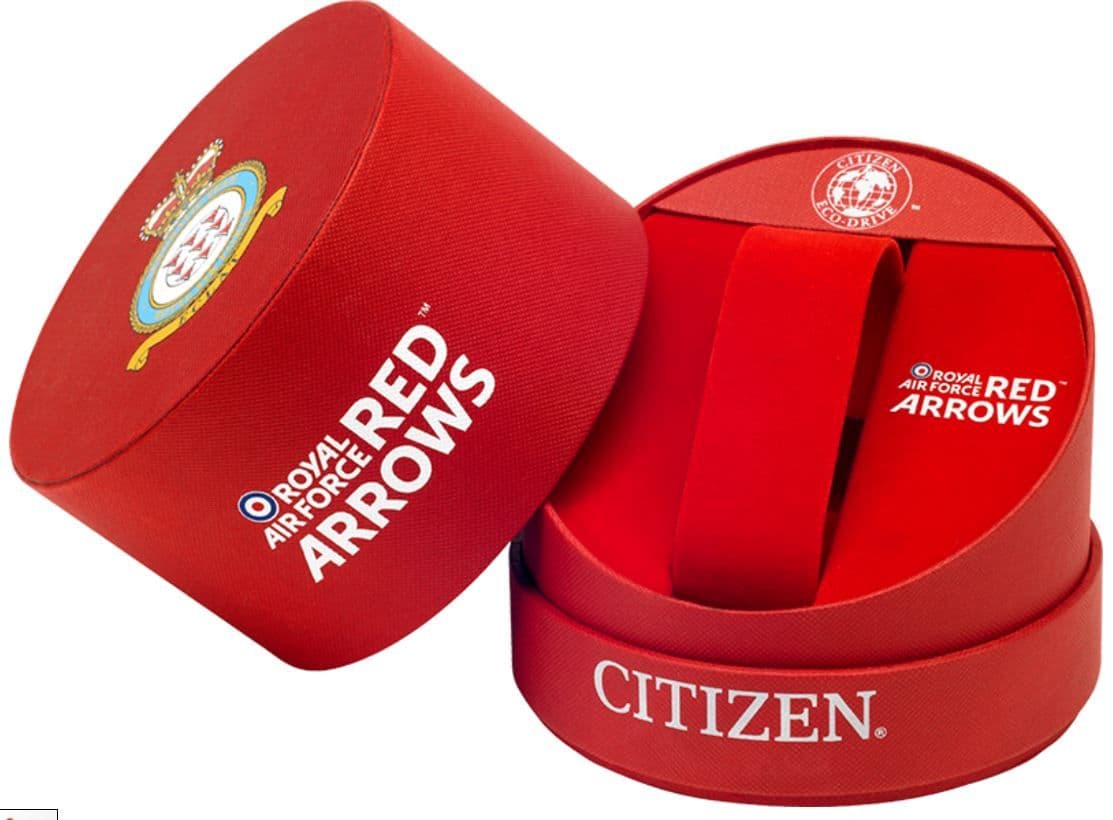 Red Arrows Skyhawk A.T Super Titanium Red Bezel Bracelet Eco-Drive Men's Citizen Watch JY8110-51E