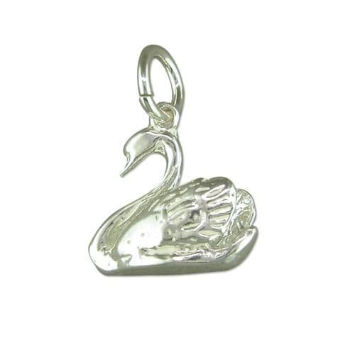Swan Charm Sterling Silver Charm