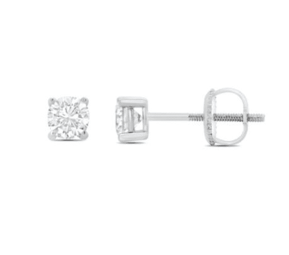 Diamond single stone on sale earrings