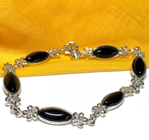 Onyx and jet bracelets