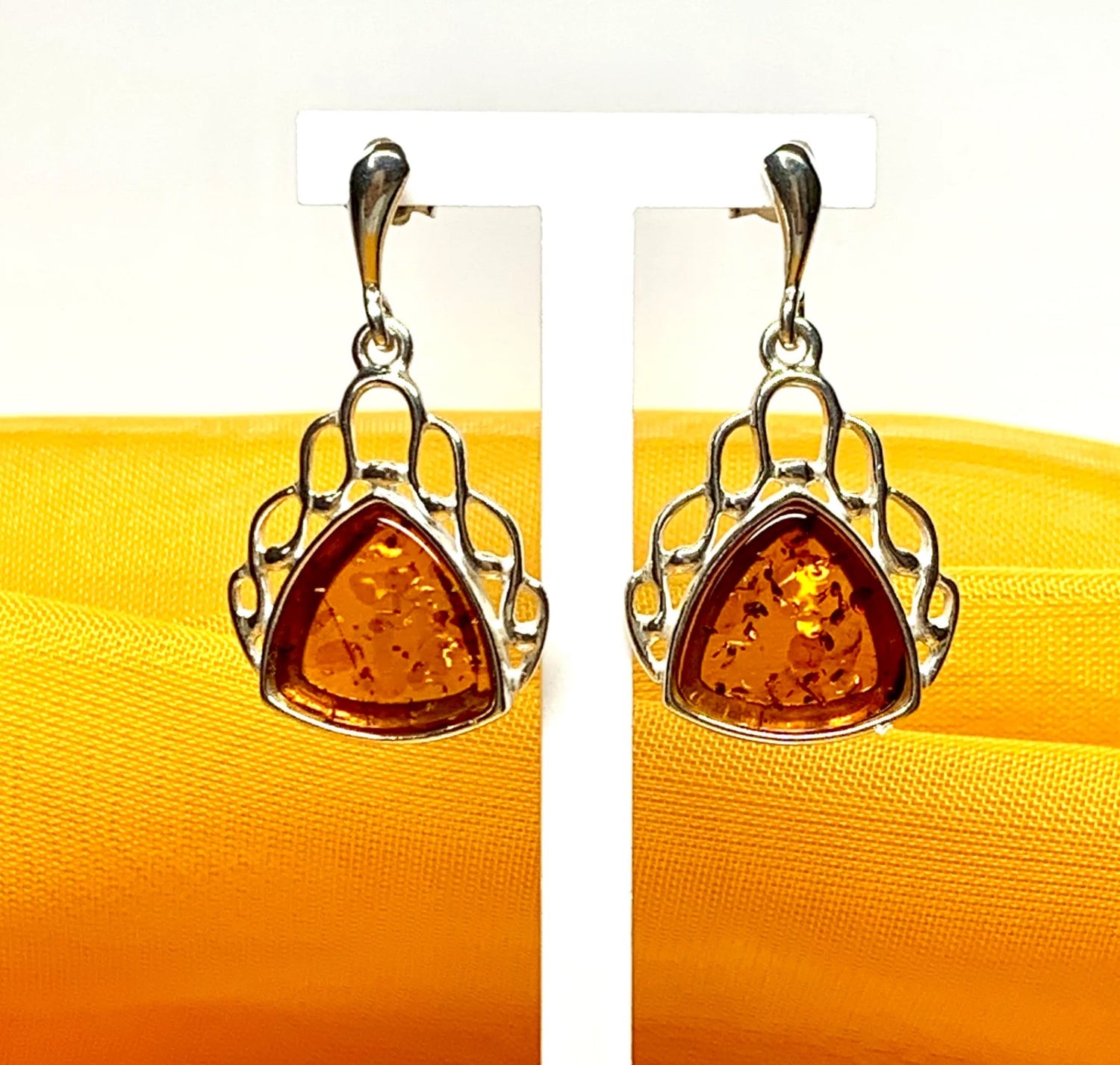 Amber earrings
