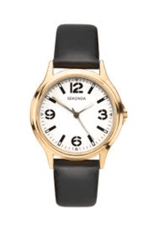 1528 Sekonda Round Watch Men's With A Really Clear Dial White Dial With Black Arabic Numbers