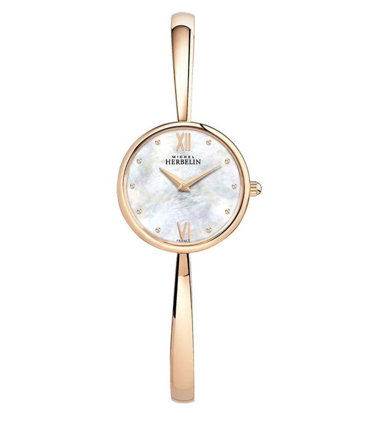Bangle Watch Round Ladies Herbelin Rose Gold Plated Bangle Watch 17408/BRR19
